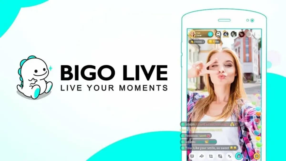 BIGO LIVE creator hosting an interactive broadcast with virtual gifts, audience chat, and AI-powered streaming features