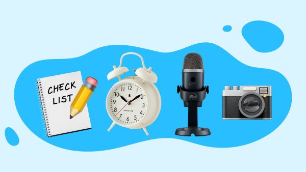 Creator completing a live stream checklist by testing the microphone, camera, internet connection, and OBS scenes before going live